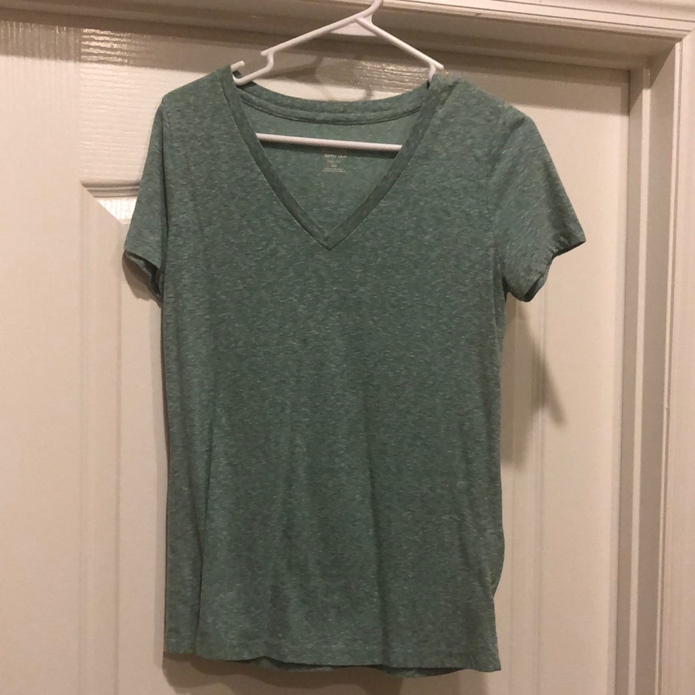 Missimo baby tee. Sea foam green, heather. Medium.